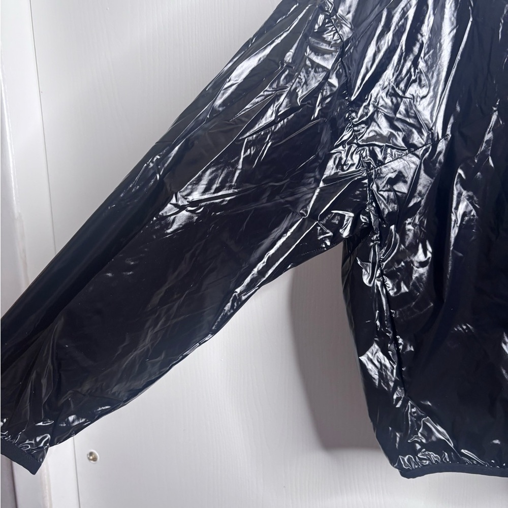 JoyLab Shiny Black Windbreaker Jacket NWT Size XXL - Picture 6 of 7
